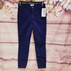 L'AGENCE Margot High Rise Skinny Ankle Velvet Pant